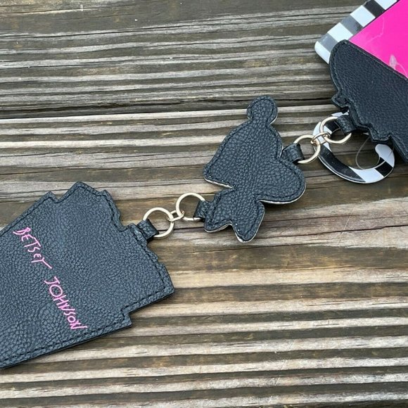 Betsey Johnson Keychain Gold Tone Hardware Eye Heart & French Fries Keys Holder - Picture 6 of 11